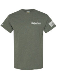 Mens-ShockEater-Shooting-Shirt-Military-Green-50-50-Small-Chest-USA-Flag-Sleeve